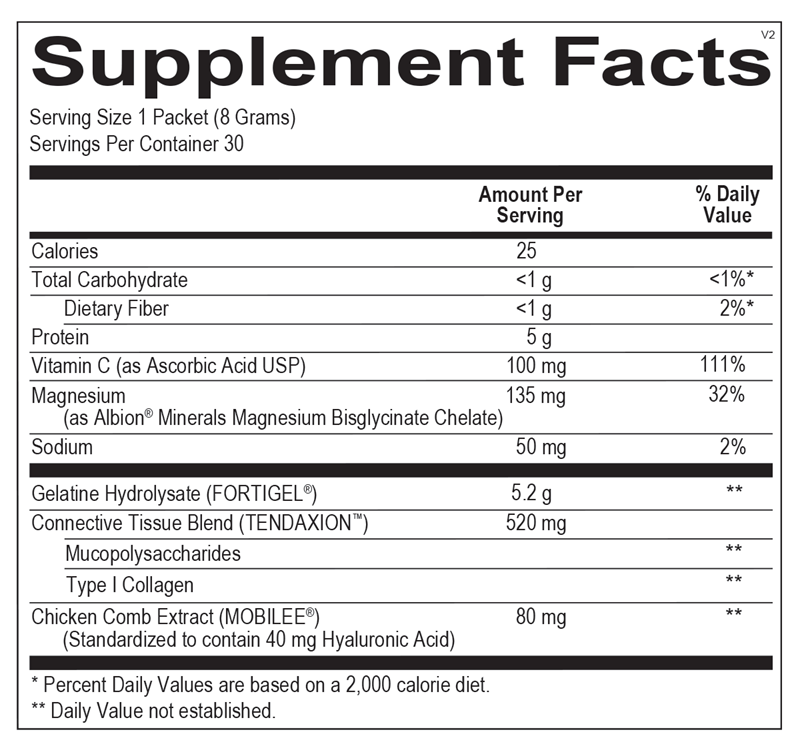 CollaGEN Stick Packs supplement facts image