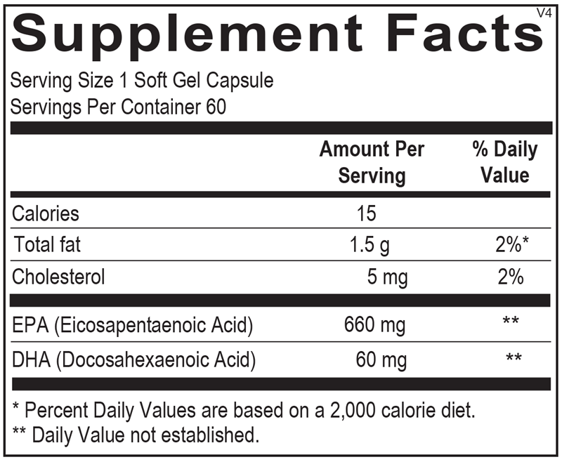 Orthomega® Select EPA supplement facts image
