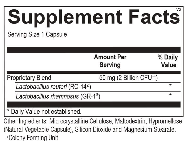 Ortho Biotic Womens Blister Packs supplement facts image