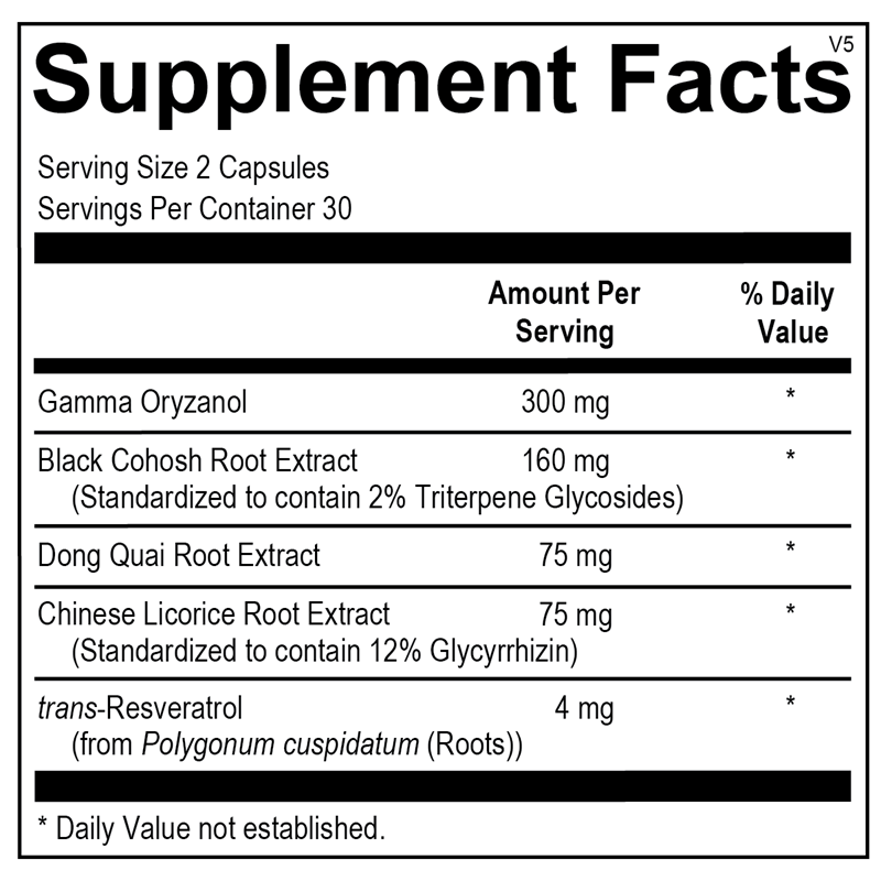 Femarin supplement facts image