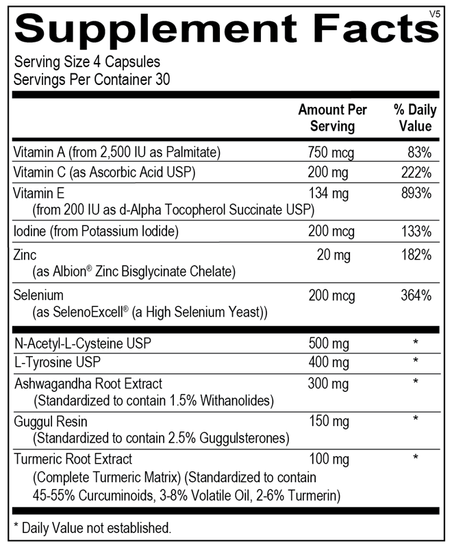 Thyrotain® supplement facts image